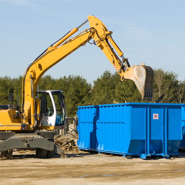 what size residential dumpster rentals are available in Musella Georgia